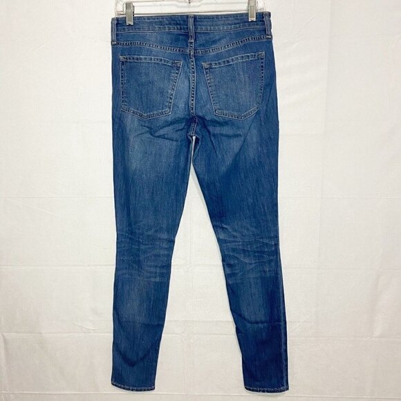 Gap Premium Super Skinny Low Rise Stretch Blue Jeans Size 6 30x28 Distressed - Picture 7 of 8